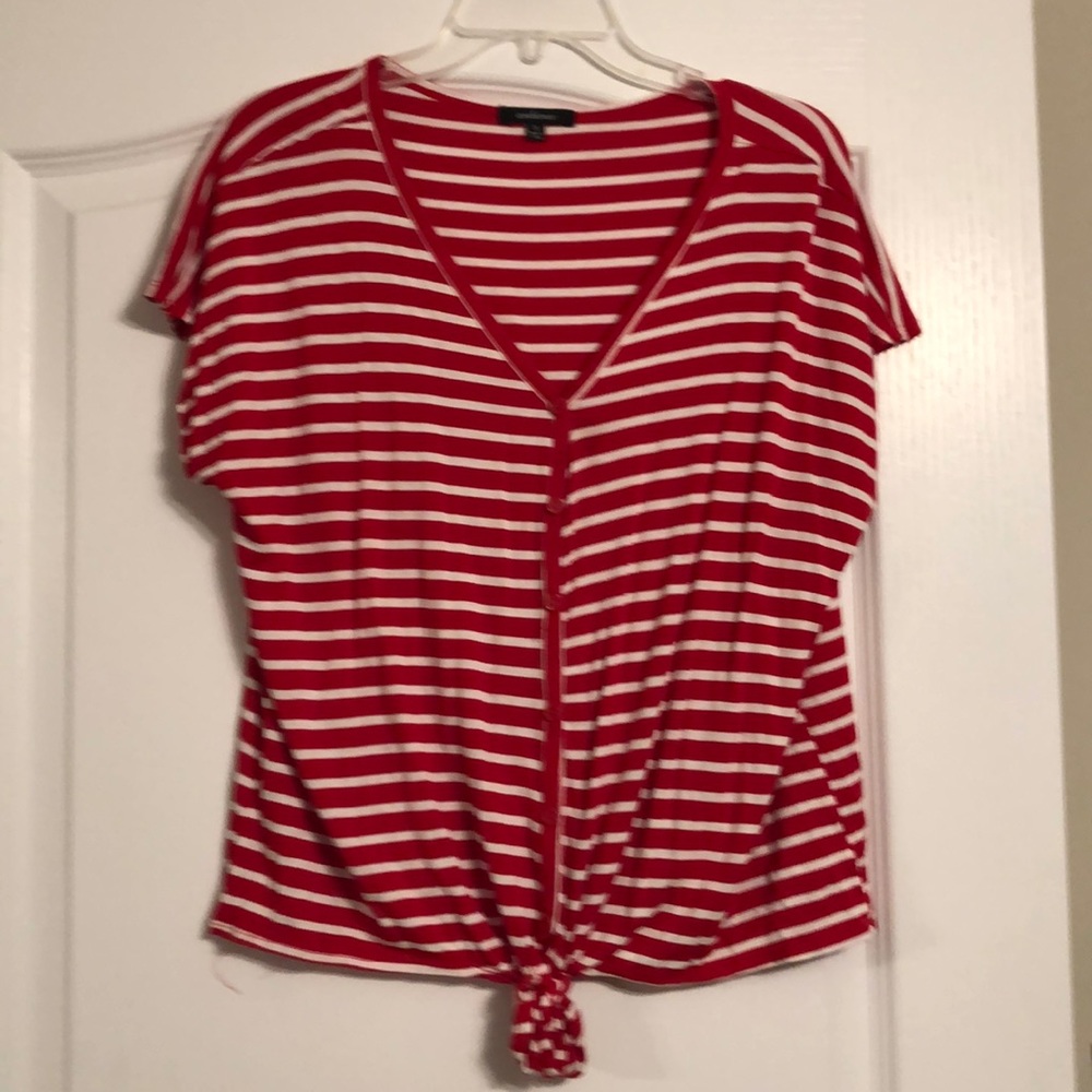 Ambiance Red/white striped shirt